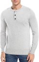 Mens Slim Fit Pullover Sweaters Long Sleeve Knitted Fabric Henley Sweater